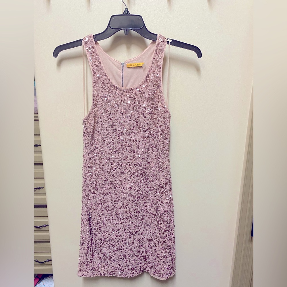 Alice + Olivia racerback sequin dress. Excellent condition